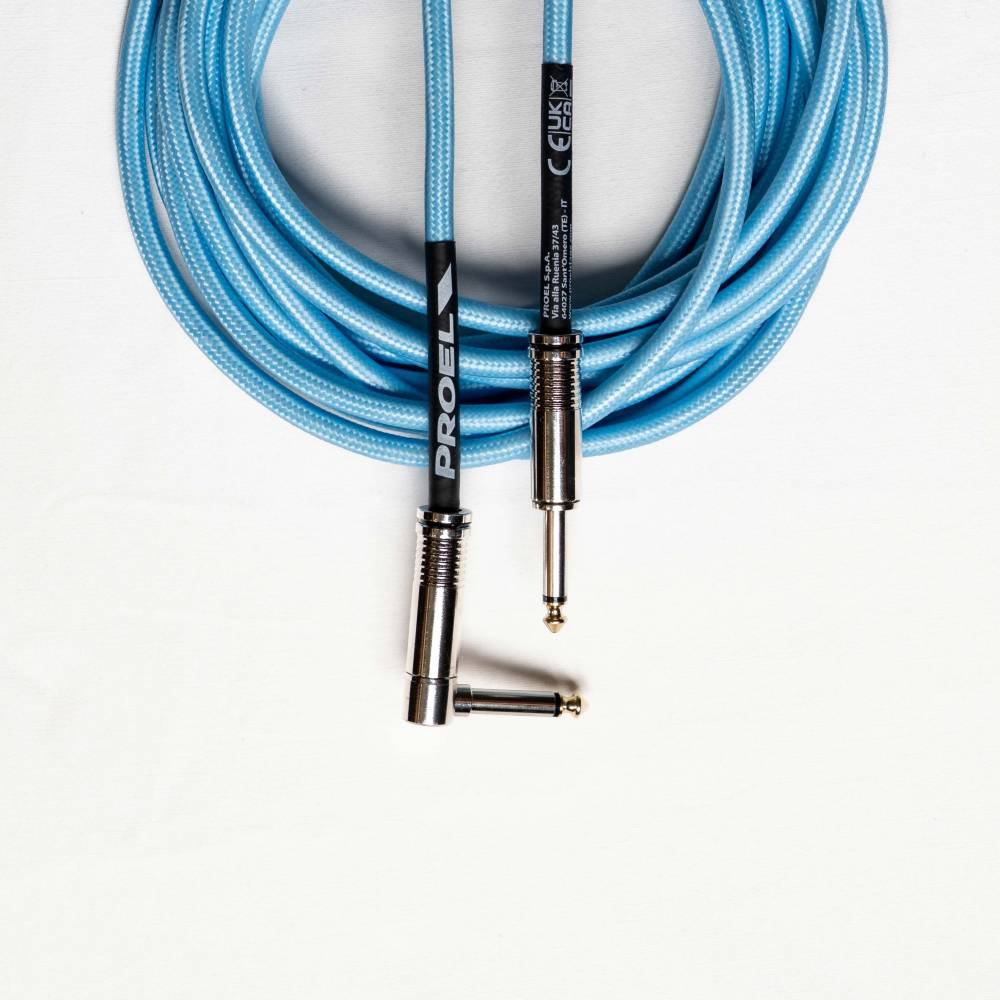Proel BulkC Cotton Series Instrument Cable - Light Blue 3m