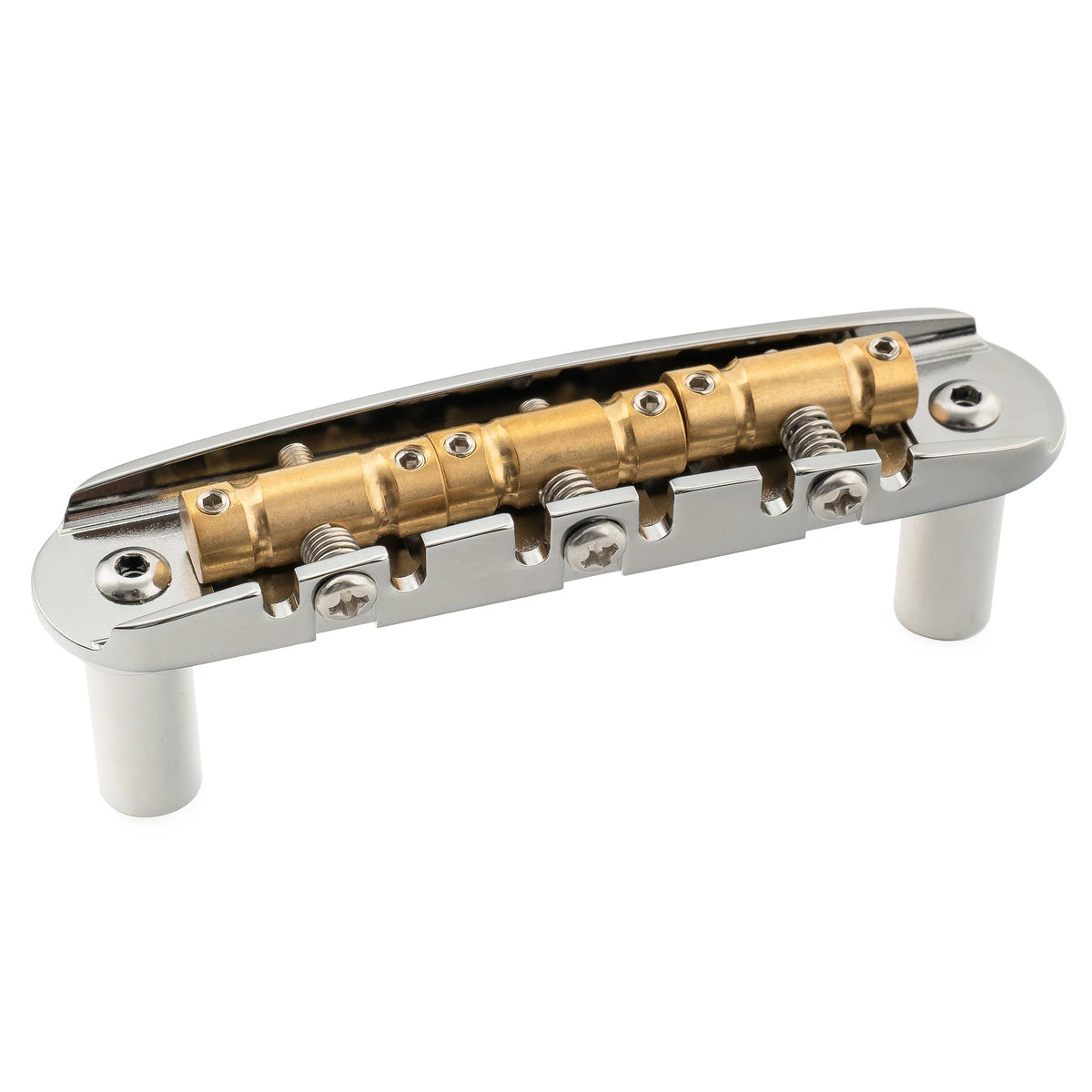 Musiclily Ultra BJ004 52.5mm Offset Bridge with Solid Brass Saddles for Jazzmaster Jaguar Style Guitars