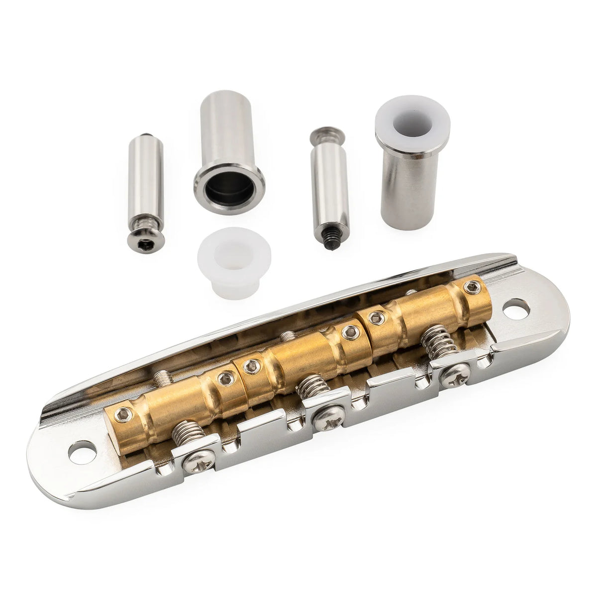 Musiclily Ultra BJ004 52.5mm Offset Bridge with Solid Brass Saddles for Jazzmaster Jaguar Style Guitars