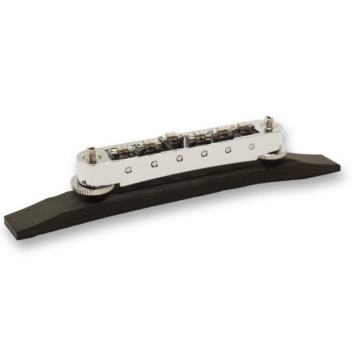Archtop Roller Tune - O - Matic Ebony Base Stainless Steel Bridge (Various Finishes) - Parts - WM Guitars