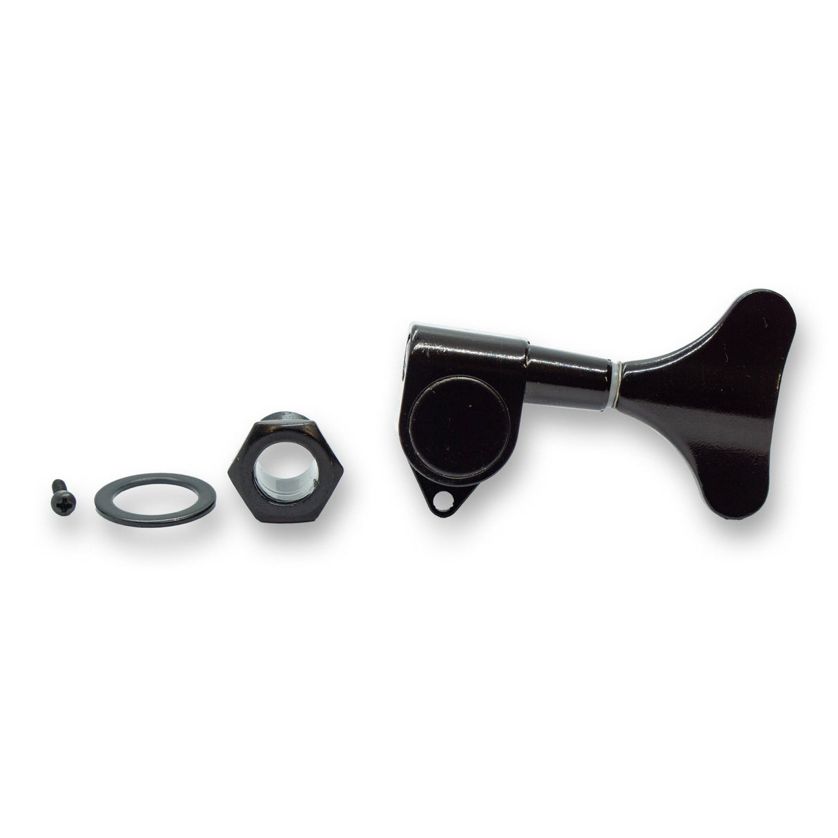 Bass Machine Head Left Handed Set 4IL (For Right Handed Bass, Black or Chome) - Parts - WM Guitars
