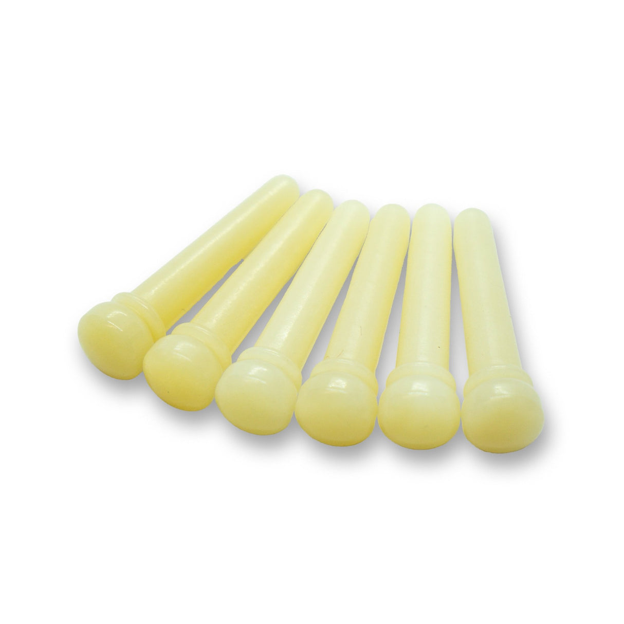Bone Bridge Pins x6 (Unbleached, No Dot, Unslotted) - Parts - WM Guitars