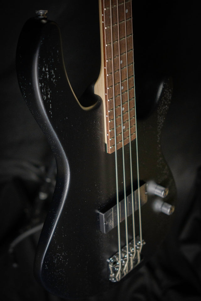 Cort Action Junior 30" Short Scale Bass Open Pore Black - Bass Guitars - Cort