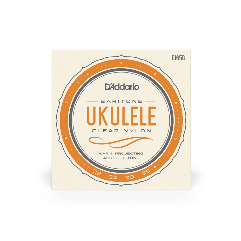 D'Addario Baritone Ukulele Strings Clear Nylon