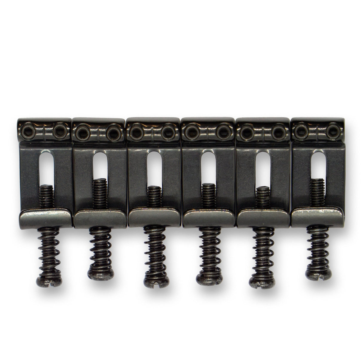 Folded Stainless Steel Saddles (Various Finishes & String Spacings) - Parts - WM Guitars