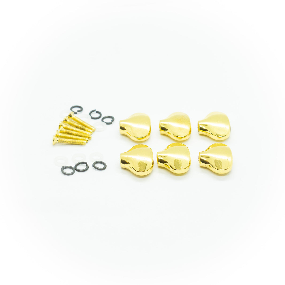 Machine Head Buttons and Fittings x 6 Gotoh Style Gold - Parts - WM Guitars