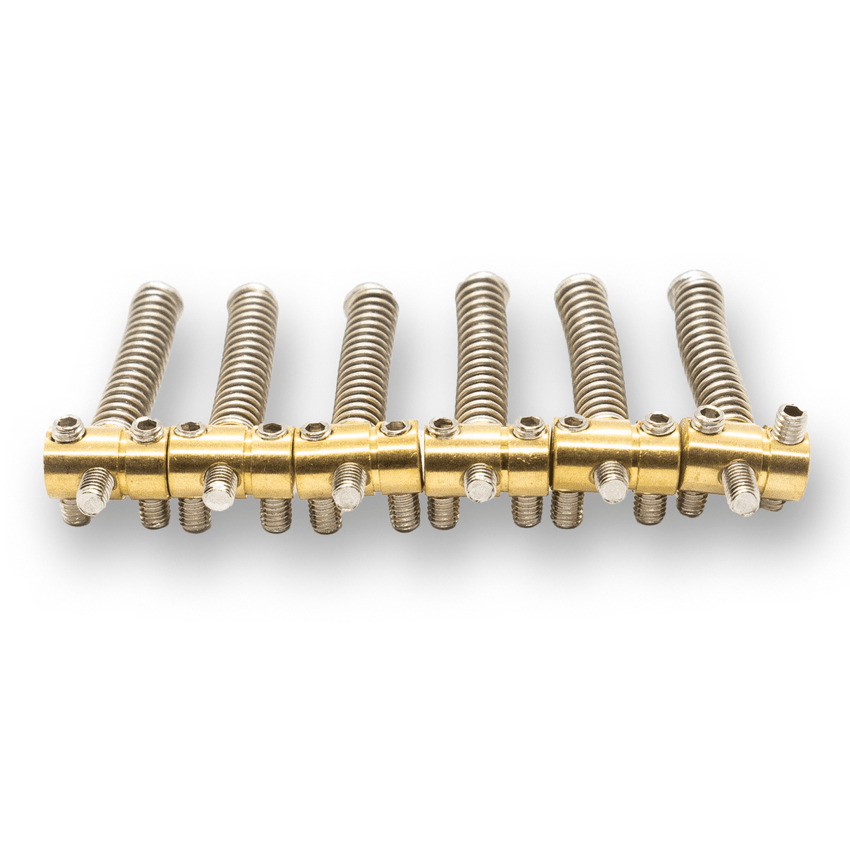 Tele Brass Saddles and Fittings Individual String Saddles x6 - parts - WM Guitars