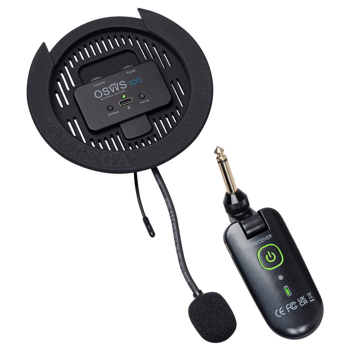ORTEGA Wireless Soundhole Pickup System 100mm  *Licenced UHF Band*