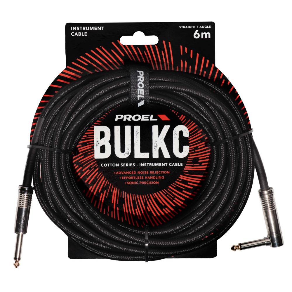 Proel BulkC Cotton Series Instrument Cable - Black 6m