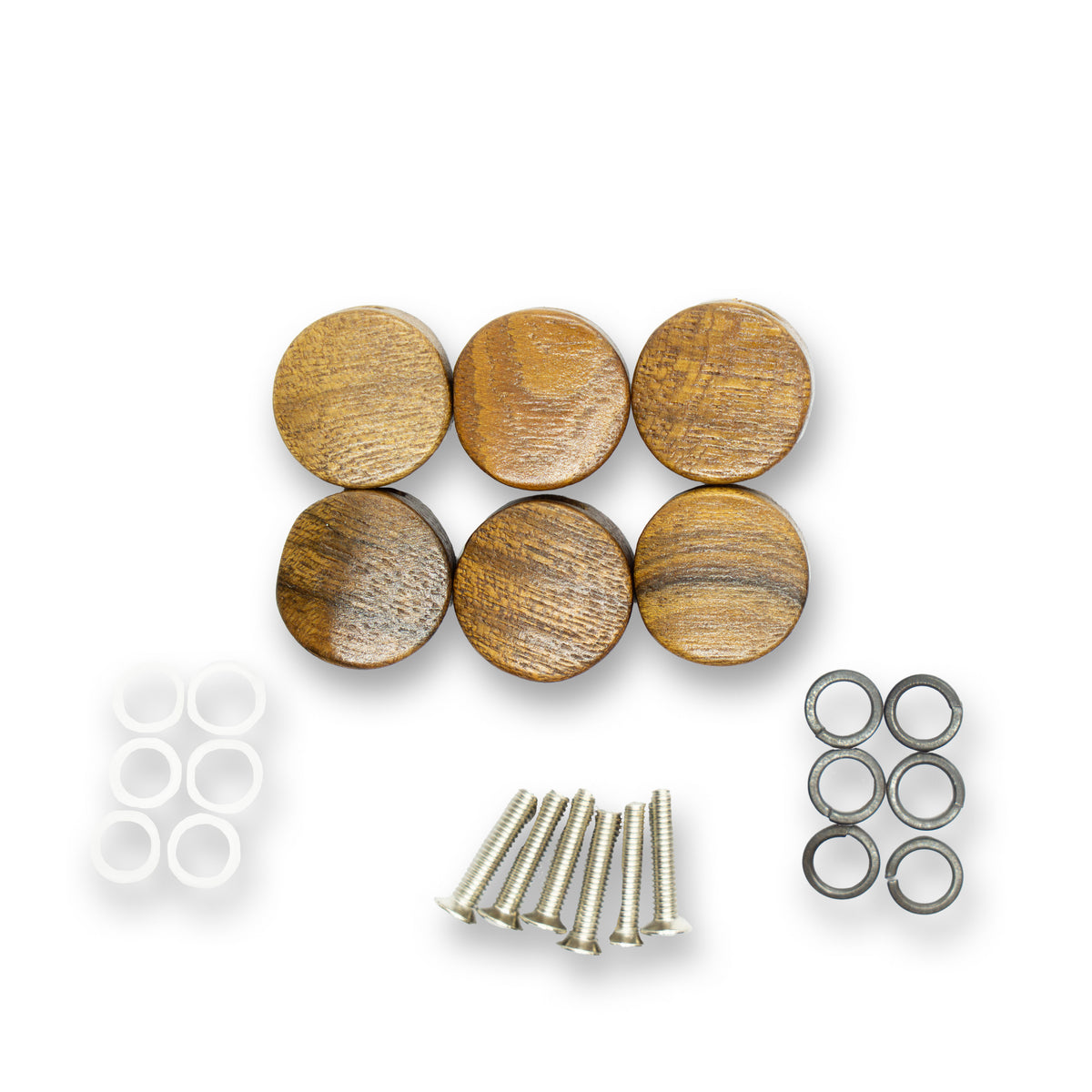Acacia Machine Head Buttons and Fittings x6