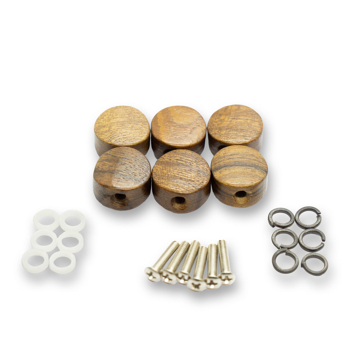 Acacia Machine Head Buttons and Fittings x6