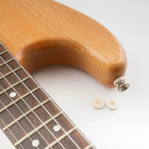Musiclily Basic Guitar Strap Button Felt Washers x2 Black or White