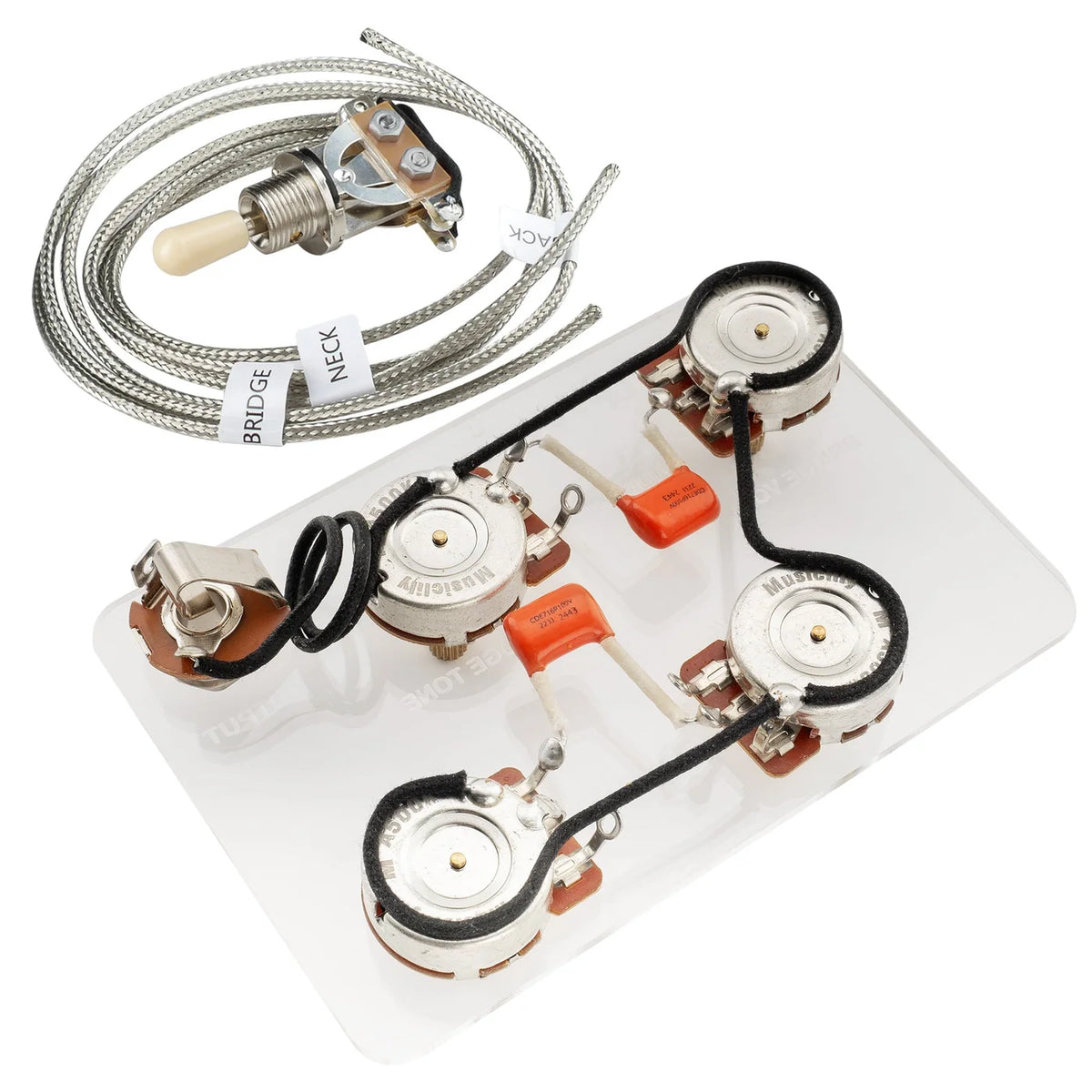 Musiclily Pro LP STD Vintage 50s Pre-wired Harness Kit Upgrade for LP Style Electric Guitar