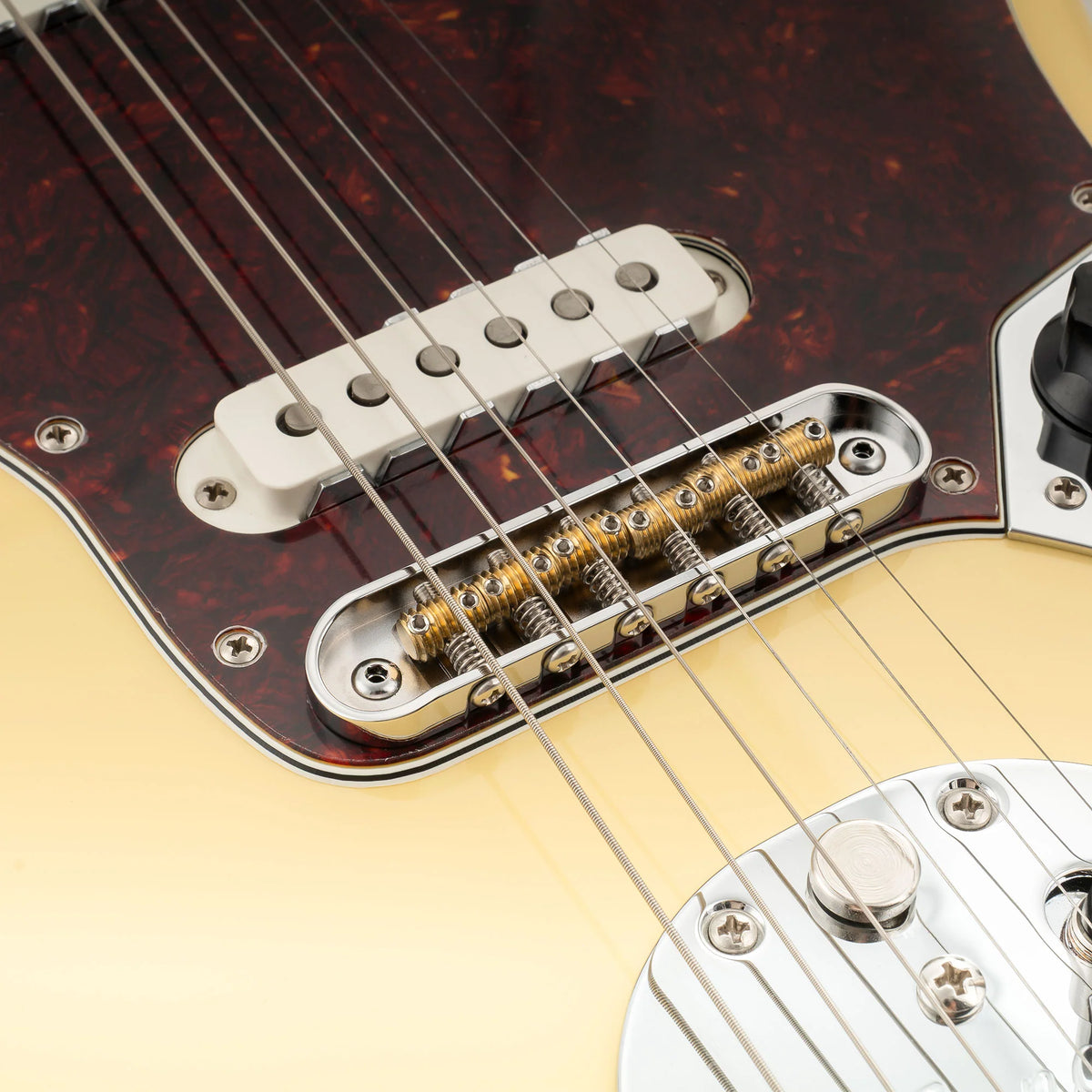 Musiclily Ultra BJ002 52.5mm Offset Bridge with Full Solid Brass Plate for Jazzmaster Jaguar Style Guitars
