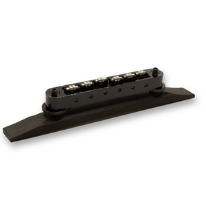 Archtop Roller Tune - O - Matic Ebony Base Stainless Steel Bridge (Various Finishes) - Parts - WM Guitars