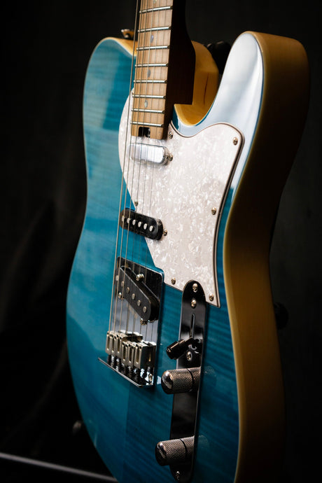 Aria Pro II 615 MK2 Nashville Electric Guitar Turquoise Blue - Electric Guitars - Aria