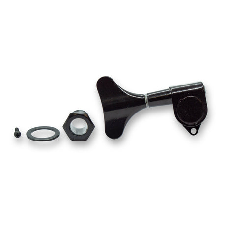 Bass Machine Head Right Handed Set 4IL (For Left Handed Bass or Reverse Headstock, Black or Chrome) - Parts - WM Guitars