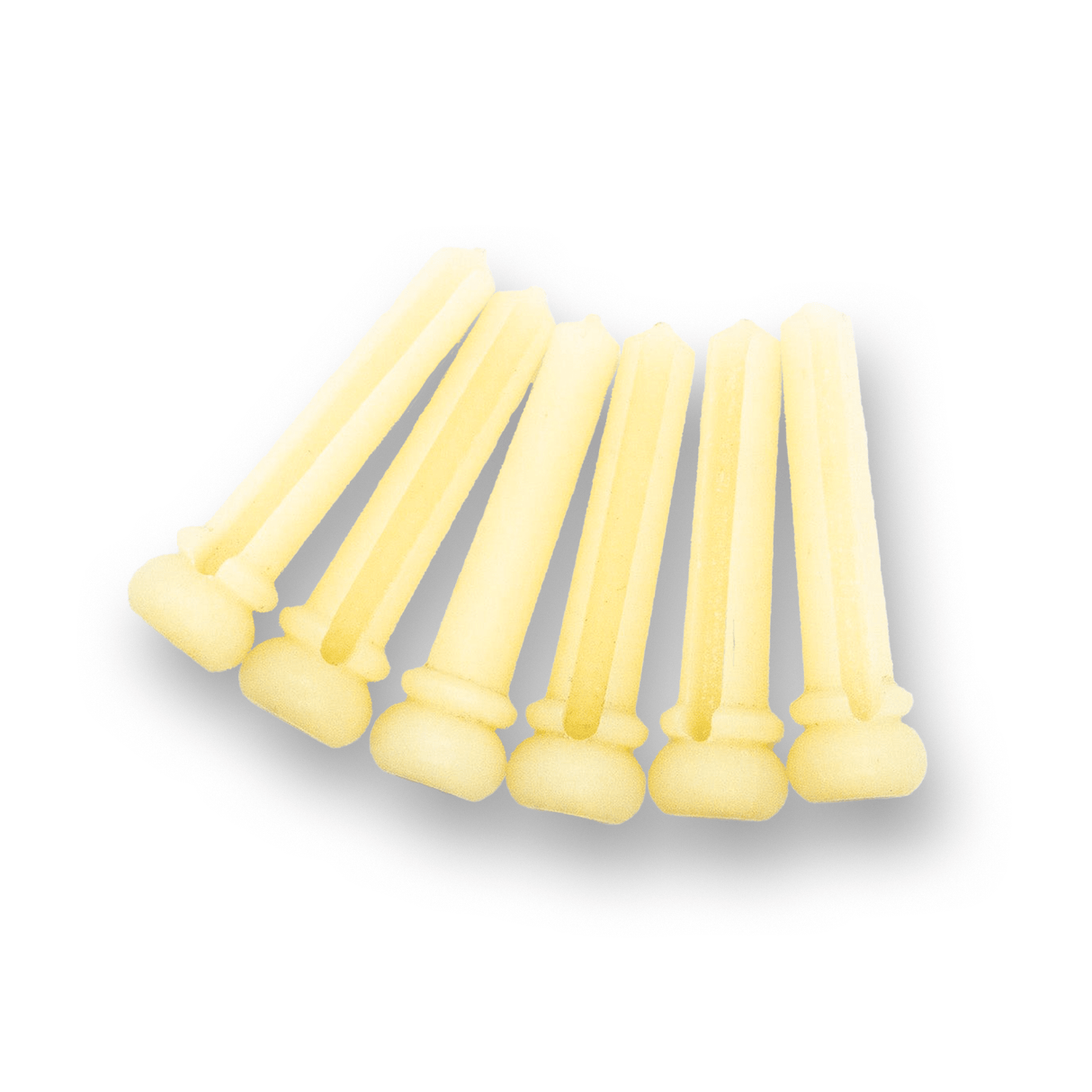 Bone Bridge Pins x6 (Unbleached, Abalone Dot) - Parts - WM Guitars