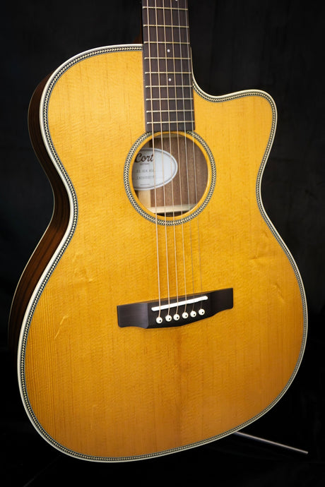 Cort Essence OC4 Natural Semi - Gloss Electro - Acoustic Guitar - Acoustic Guitars - Cort