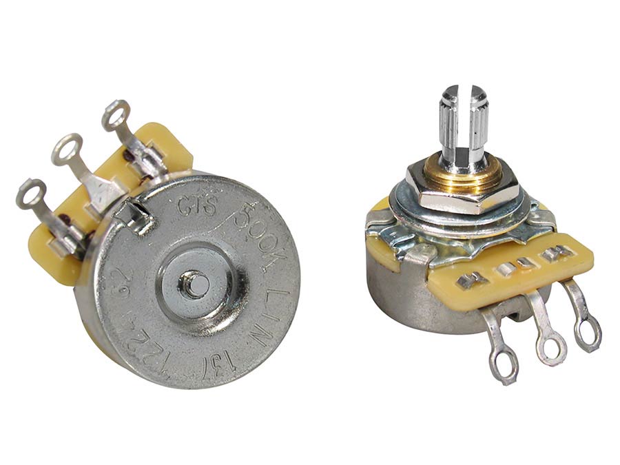 CTS Linear (Lin) Pot Short Split Shaft Vintage Dimple 250k & 500k - Parts - CTS