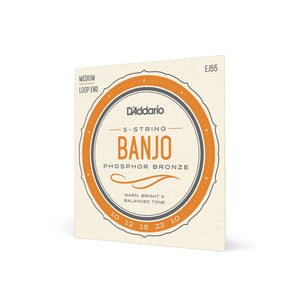 D'Addario Phosphor Bronze Banjo Strings - Loop End - Banjo Strings - D'Addario