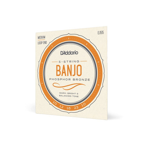 D'Addario Phosphor Bronze Banjo Strings - Loop End - Banjo Strings - D'Addario