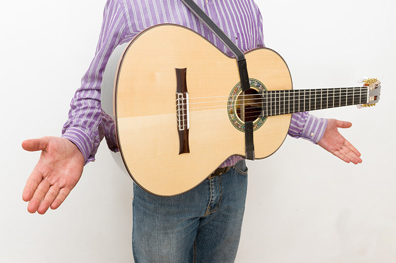 RightOn! Classical Guitar Dual Hook Black