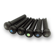 Ebony Bridge Pins x6 (Abalone or MOP Dot) - Parts - WM Guitars