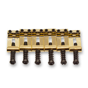 Folded Stainless Steel Saddles (Various Finishes & String Spacings) - Parts - WM Guitars