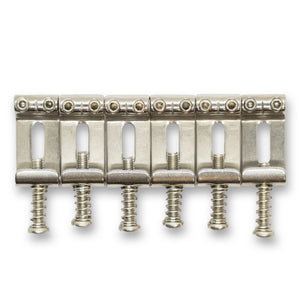 Folded Stainless Steel Saddles (Various Finishes & String Spacings) - Parts - WM Guitars