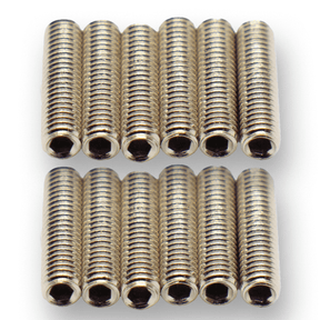Grub Screws (Chrome) x 12 - Parts - WM Guitars