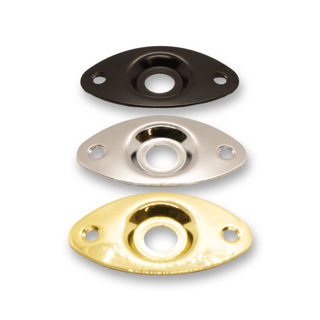 Jack Plate Oval 2 Hole (Various Finishes) - Parts - WM Guitars