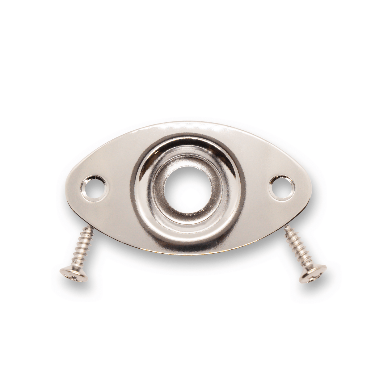 Jack Plate Oval 2 Hole (Various Finishes) - Parts - WM Guitars