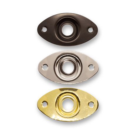 Jack Plate Oval 2 Hole (Various Finishes) - Parts - WM Guitars