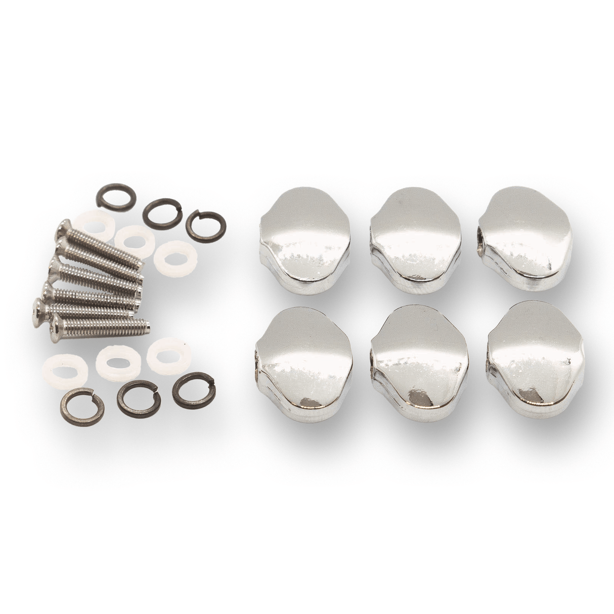 Machine Head Buttons and Fittings x6 Kluson Style (Various Finishes) - parts - WM Guitars