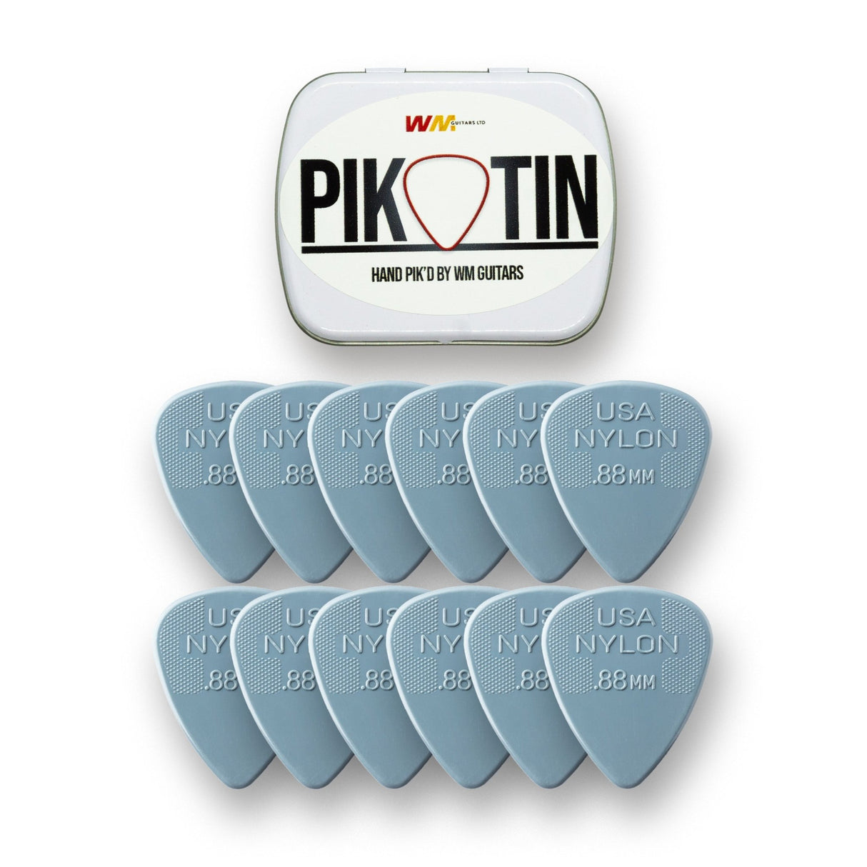 PikTin by WM Guitars 12x Dunlop Nylon Standard Picks (Multiple Sizes) - Picks - WM Guitars