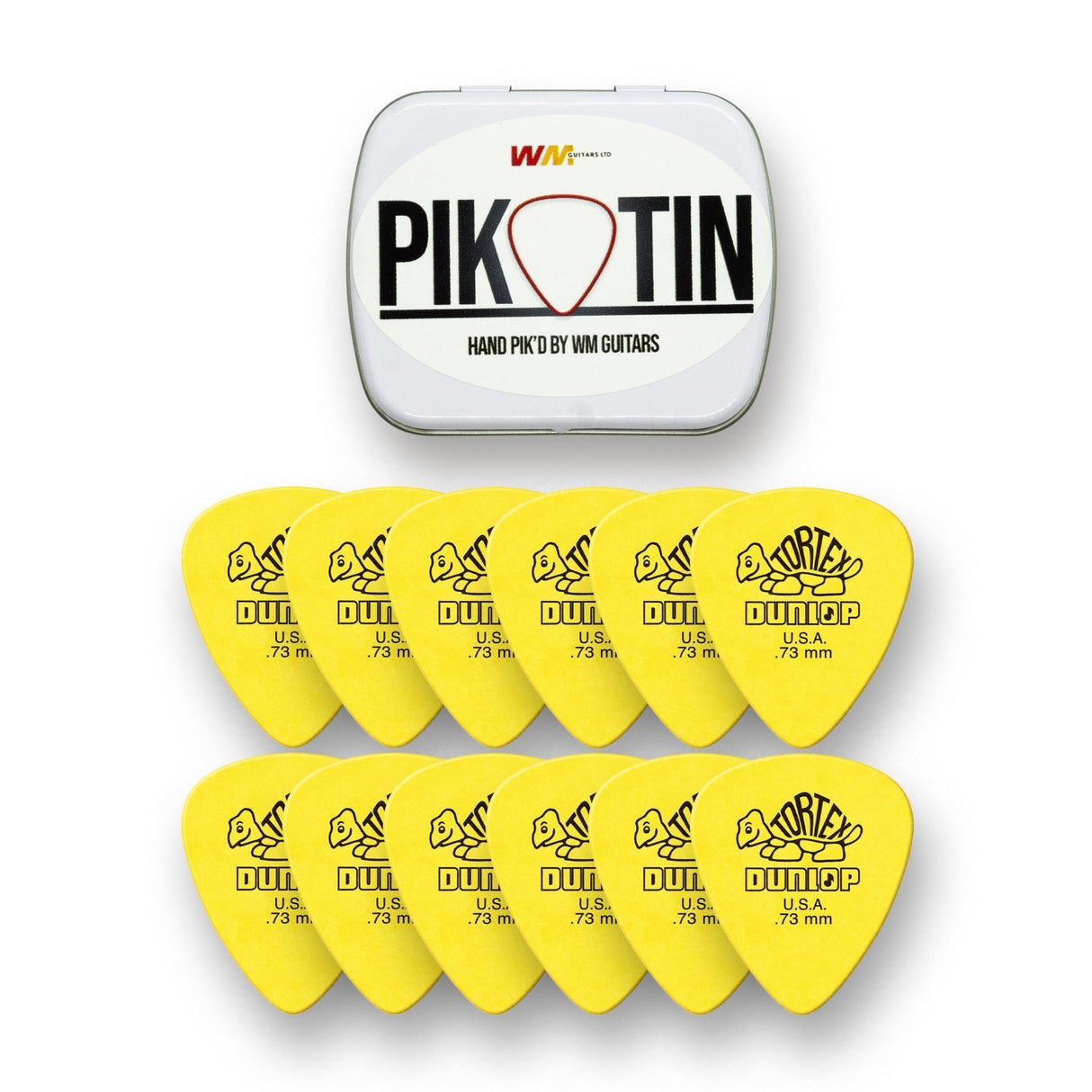 PikTin by WM Guitars 12x Dunlop Tortex Standard Picks (Multiple Sizes) - Picks - WM Guitars