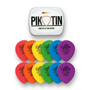 PikTin by WM Guitars 12x Dunlop Tortex Teardrop Picks (Multiple Sizes) - Picks - WM Guitars