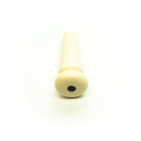 Plastic Guitar End Pin (White with black dot) - Parts - WM Guitars