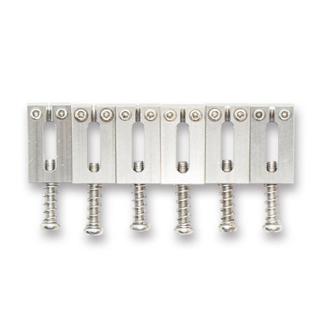 Precision Machined Stainless Steel Saddles x6 (Various Finishes & String Spacings) - Parts - WM Guitars