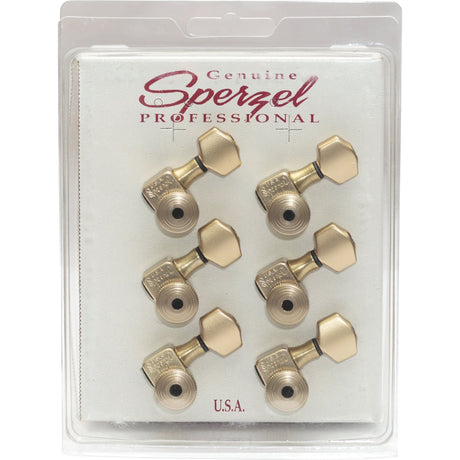 Sperzel Locking Machine Heads (6 In - Line Left Side) Satin Gold - Parts - Sperzel