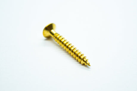 Strap Button + Washer & Screw Set x 1 (Gold) - Parts - WM Guitars