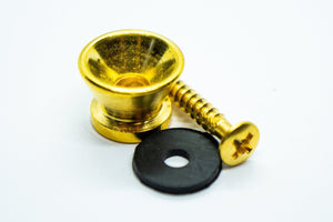 Strap Button + Washer & Screw Set x 2 (Gold) - Parts - WM Guitars