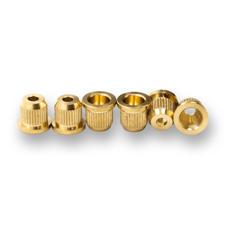 String Ferrules for String Through Body Guitars Brass (Various Finishes) - Parts - WM Guitars