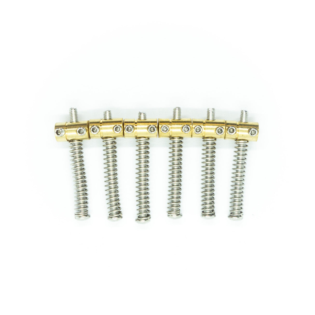 Tele Brass Saddles and Fittings Individual String Saddles x6 - parts - WM Guitars