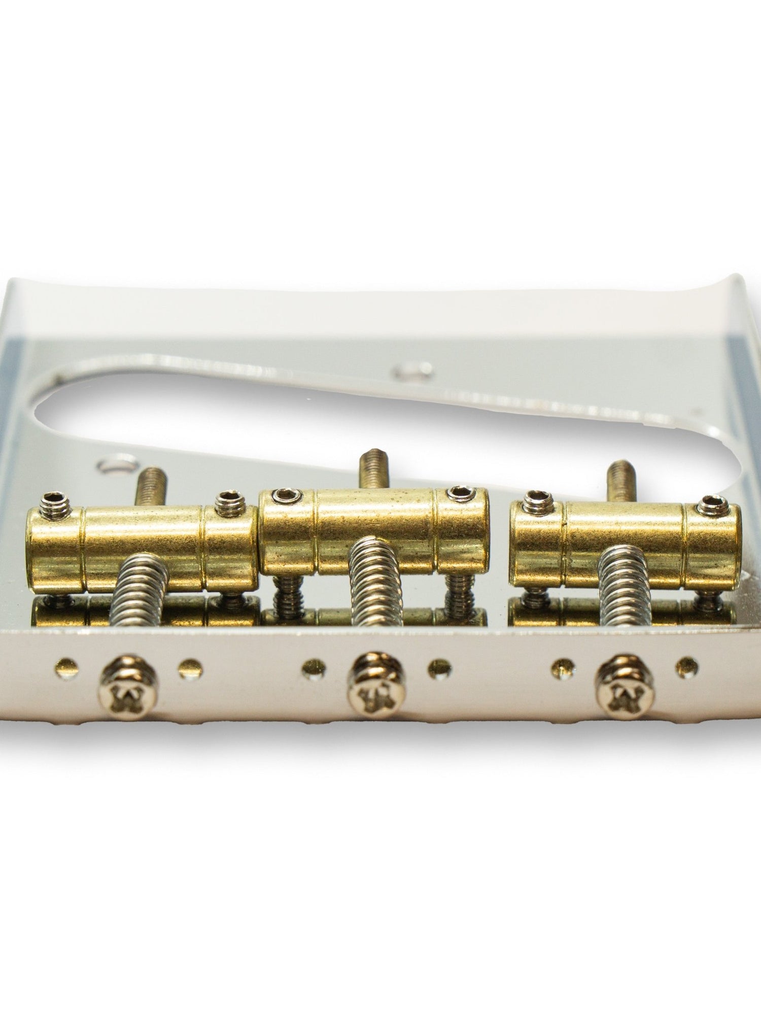 Vintage Telecaster Style Ashtray Bridge with 3 Saddles - Parts - WM Guitars