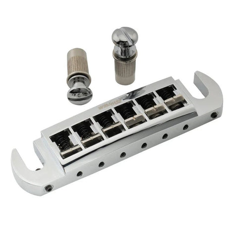 Wilkinson M Series 52.5mm String Spacing Adjustable Pigtail Style Wraparound Bridge - Parts - Wilkinson
