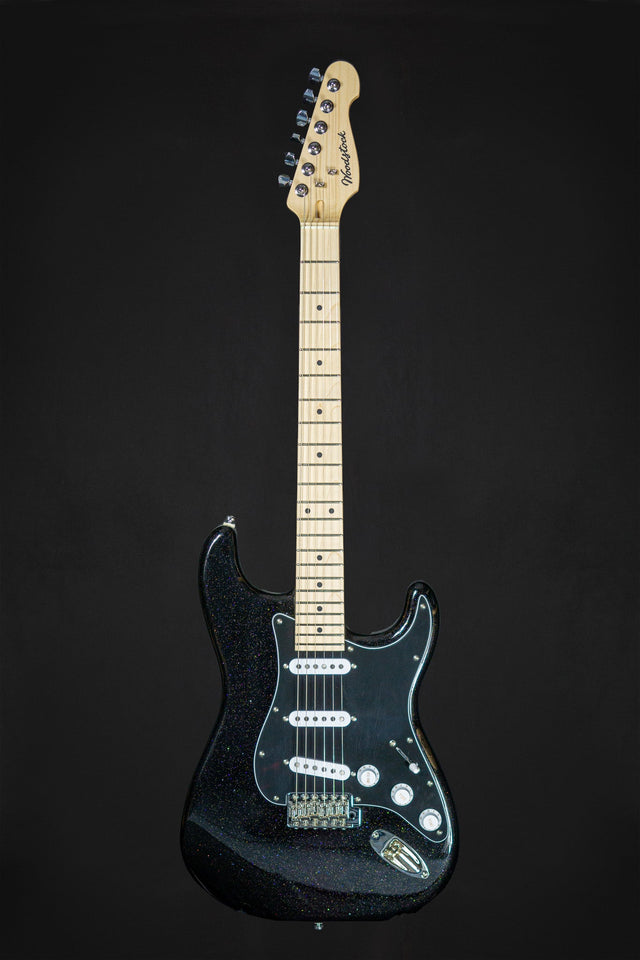 Woodstock Custom Stratocaster, Night Sky Finish 'Rock for Ukraine' - Electric Guitars - Woodstock