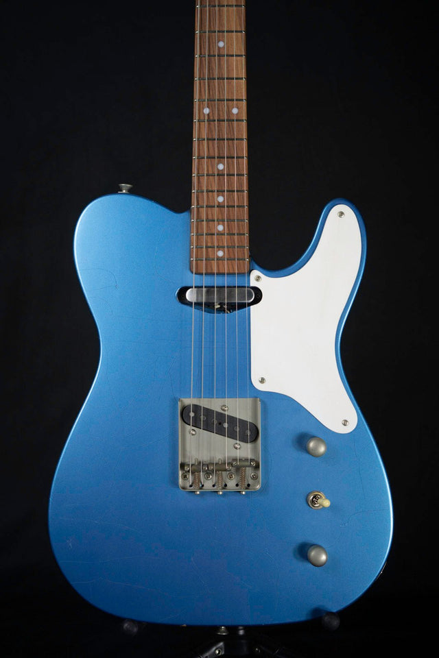 Woodstock 'Old Boy T Pelham Blue' with Vintage Gigbag - Electric Guitars - Woodstock