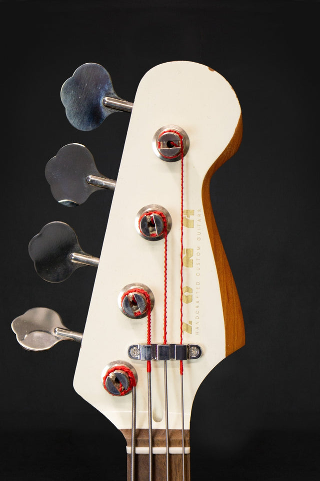 Zona Fenrir Custom Handmade Active Bass White Chocolate - Bass Guitars - Zona